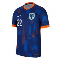 Netherlands Denzel Dumfries #22 Replica Away Shirt Euro 2024 Short Sleeve